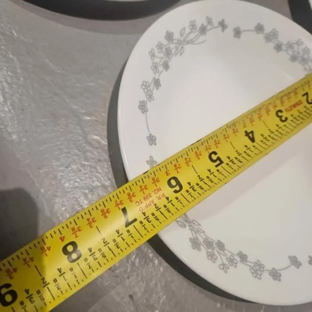Corelle Ribbon Bouquet Dessert Plates 6 3/4